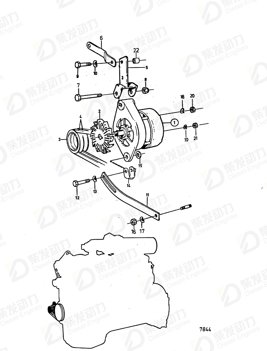 volvo penta Bracket 849493 Drawing volvo penta Bracket 849493 Drawing